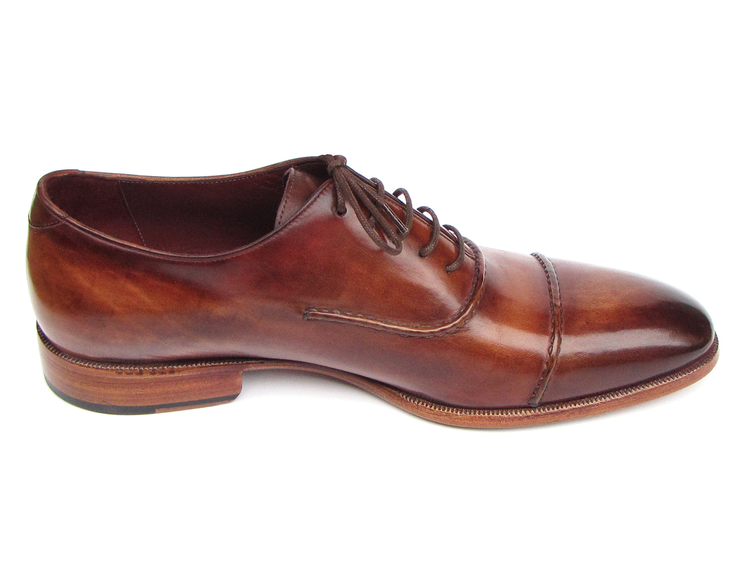 Paul Parkman Men's Captoe Oxfords Brown Hand Painted Shoes (ID#077 BRW) EU 47 - US 13 Paul Parkman Men's Captoe Oxfords Brown Hand Painted Shoes (ID#077 BRW) EU 47 - US 13