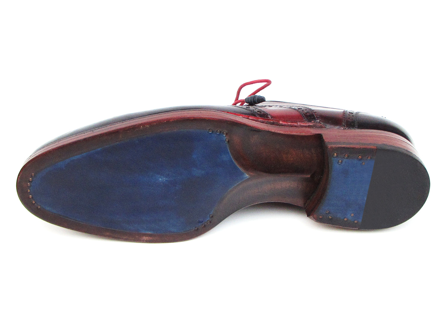 Paul Parkman Men's Triple Leather Sole Wingtip Brogues Navy & Red (ID#027-TRP-NVYBRD) EU 44 - US 10.5 / 11 Paul Parkman Men's Triple Leather Sole Wingtip Brogues Navy & Red (ID#027-TRP-NVYBRD) EU 44 - US 10.5 / 11