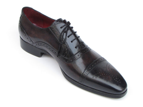 Paul Parkman Men's Captoe Oxfords Bronze & Black Shoes (ID#77U844 ...