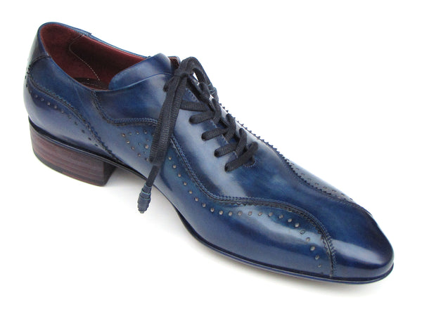 Paul Parkman Handmade Lace-Up Casual Shoes For Men Blue (ID#84654-BLU ...