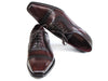 Paul Parkman Men's Captoe Oxfords Bordeaux & Brown Hand-Painted (ID#024-BRWBRD)