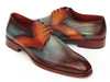 Paul Parkman Men's Multi-color Medallion Toe Derby Shoes (ID#6584-MIX)
