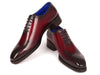 Paul Parkman Goodyear Welted Punched Oxfords Bordeaux (ID#7614-BRD)