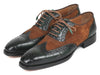 Paul Parkman Goodyear Welted Wingtip Oxfords Brown & Green (ID#9941-BWG)