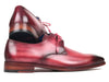 Paul Parkman Pink & Purple Hand-Painted Derby Shoes (ID#326-PNP)