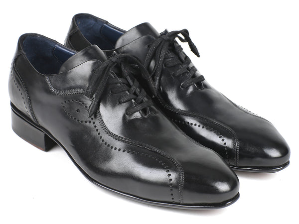 Paul Parkman Handmade Lace-Up Casual Shoes For Men Black (ID#84654-BLK)