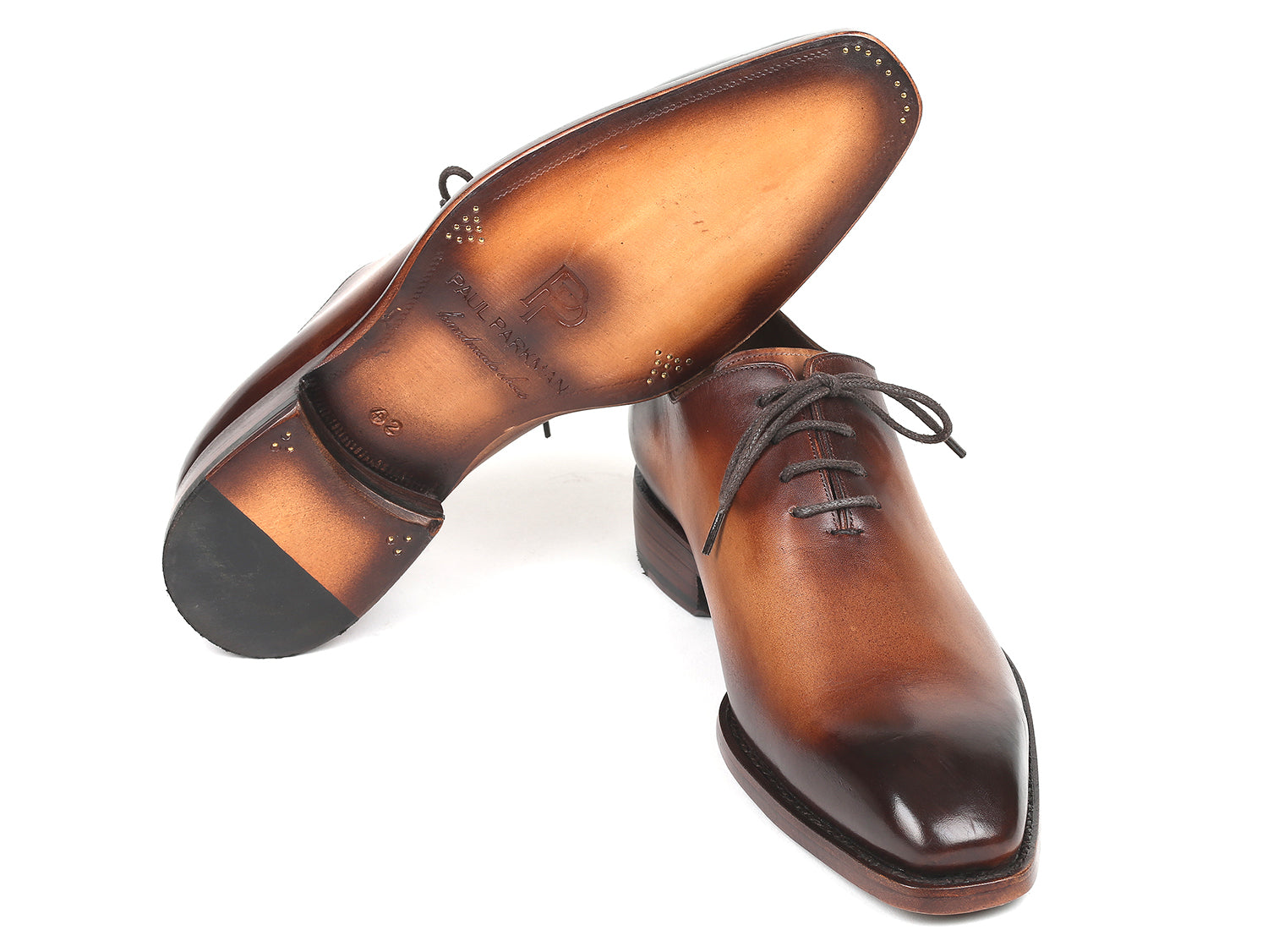 Paul Parkman Men's Wholecut Oxfords Brown Leather (ID#3222-BRW) EU 38 - US 6 Paul Parkman Men's Wholecut Oxfords Brown Leather (ID#3222-BRW) EU 38 - US 6