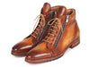 Paul Parkman Men's Side Zipper Leather Boots Light Brown (12455-CML)