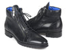 Paul Parkman Men's Side Zipper Leather Boots Black (12455-BLK)