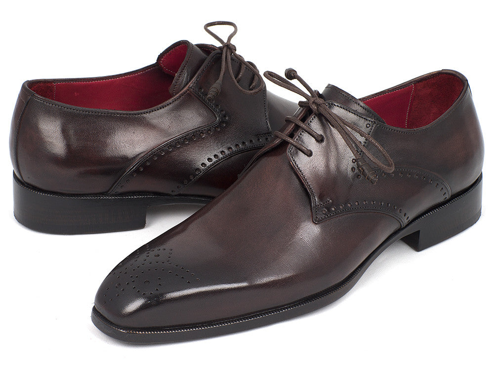 Paul Parkman Men's Brown Medallion Toe Derby Shoes (ID#6584-BRW) – PAUL ...