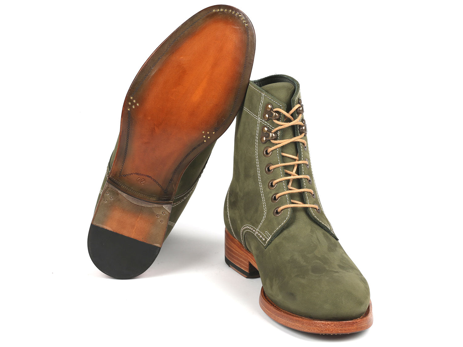 Paul Parkman Men's Biker Boots Green Nubuck (824NGR33) EU 47 - US 13 Paul Parkman Men's Biker Boots Green Nubuck (824NGR33) EU 47 - US 13
