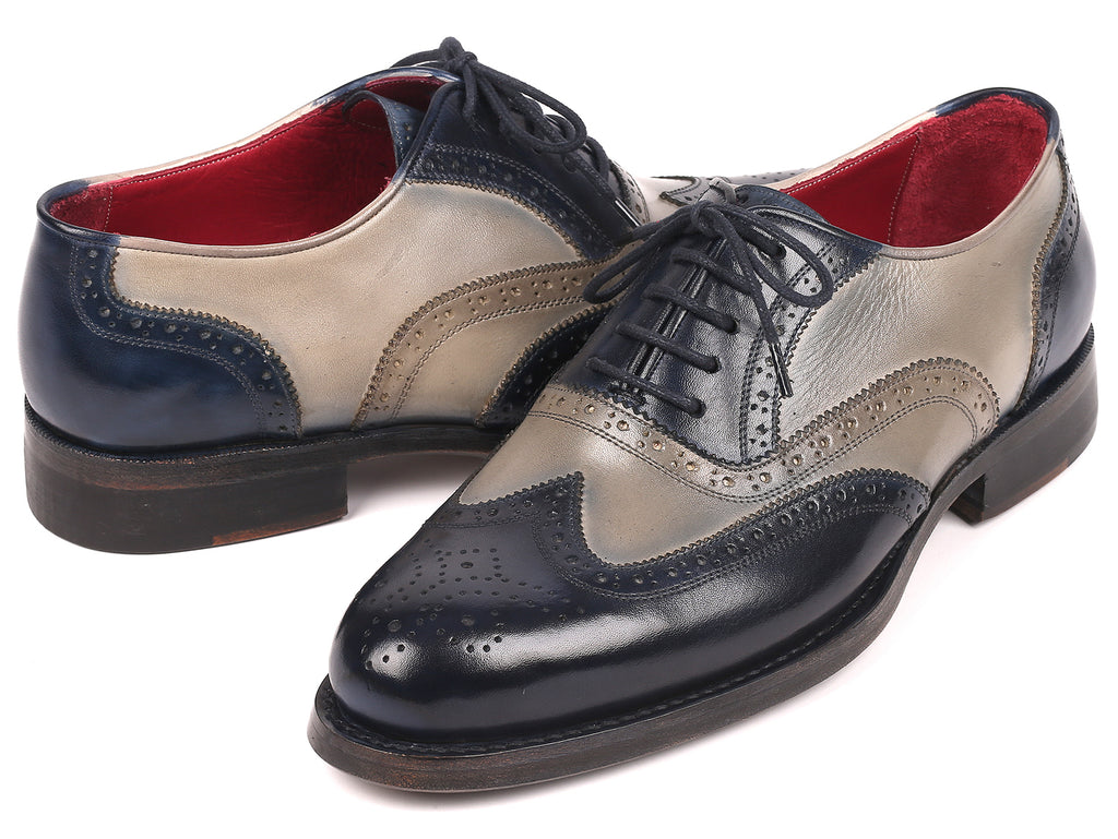 Paul Parkman Goodyear Welted Oxford Shoes Navy - 094-NVY