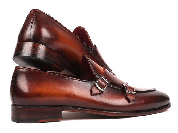 Paul Parkman Men's Brown Double Monkstrap Shoes (ID#HT61BRW) – PAUL ...