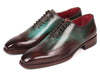 Paul Parkman Goodyear Welted Wingtip Oxfords Brown & Turquoise (ID#081-BTQ)