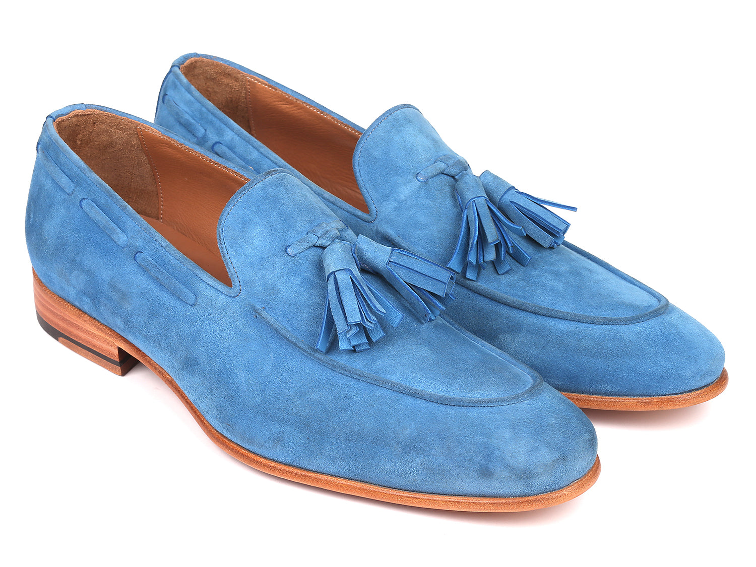 Paul Parkman Men's Tassel Loafers Blue Suede (ID#BLU32FG) ----- Paul Parkman Men's Tassel Loafers Blue Suede (ID#BLU32FG) -----