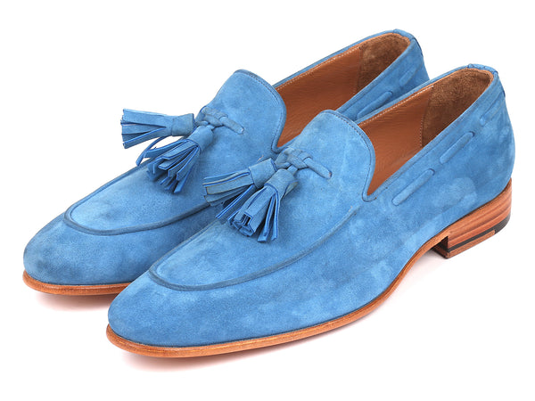 Paul Parkman Men's Tassel Loafers Blue Suede (ID#BLU32FG) – PAUL ...