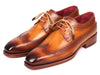 Paul Parkman Goodyear Welted Wingtip Derby Shoes Camel (ID#511C74)
