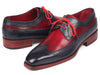 Paul Parkman Goodyear Welted Wingtip Derby Shoes Navy & Bordeaux (ID#511N85)