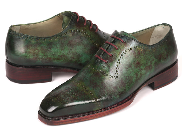 Paul Parkman Green Marble Patina Goodyear Welted Oxfords (ID#56GRN37 ...