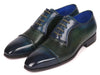 Paul Parkman Men's Cap-Toe Oxfords Blue & Green (ID#078-BLU-GRN)