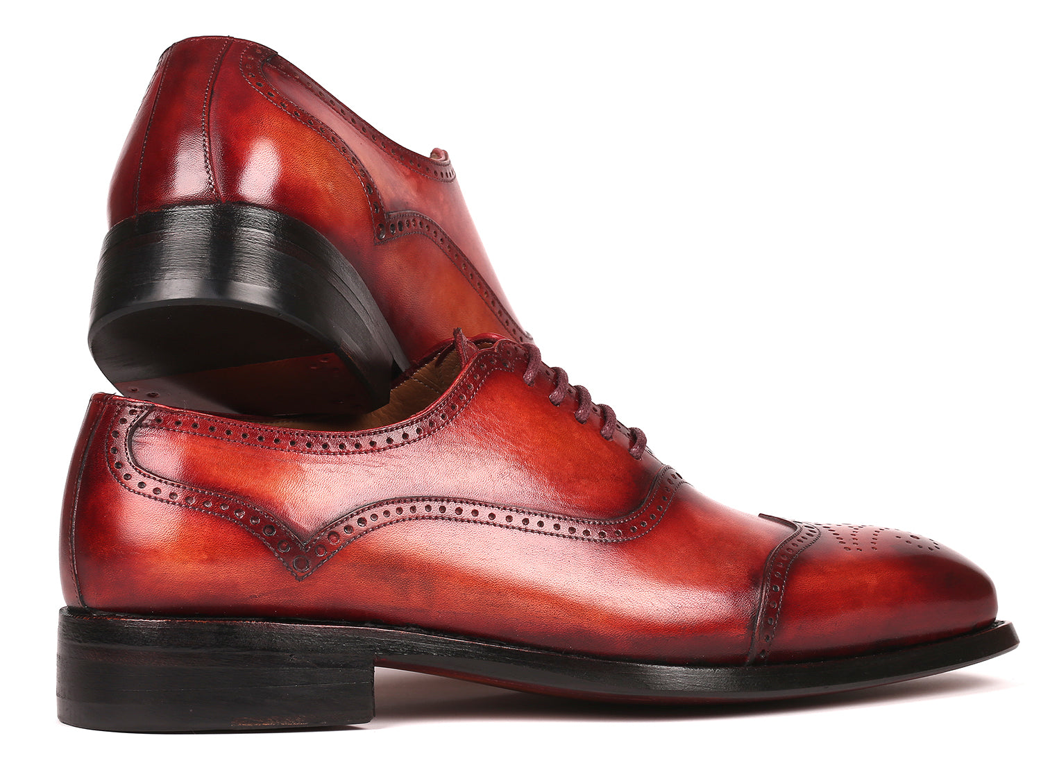 Paul Parkman Men's Goodyear Welted Oxford Shoes Reddish Brown (ID#094-RDH) '