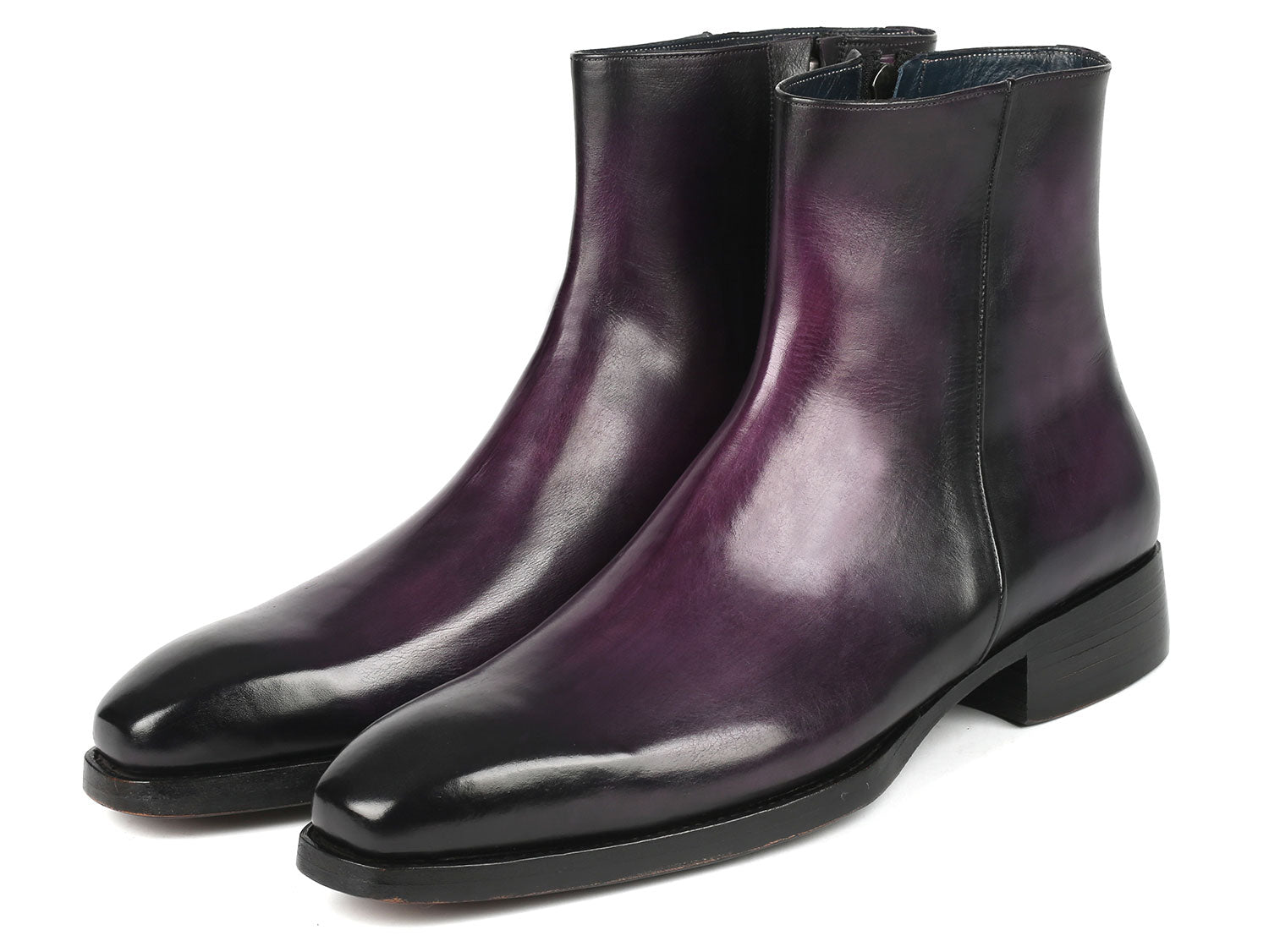mens purple dress boots Amazon.com | Men's Leather Pointed Toe Chelsea Dress Boots Fashion Lace-up Side Zipper Chukka Boots High Top Business Oxford Ankle Boots (Color : Purple, Size : 10)