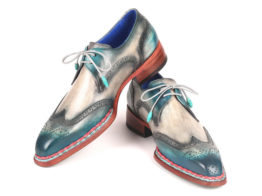 Paul Parkman Norwegian Welted Cap Toe Derby Shoes Bordeaux & Brown - 8508-BRW