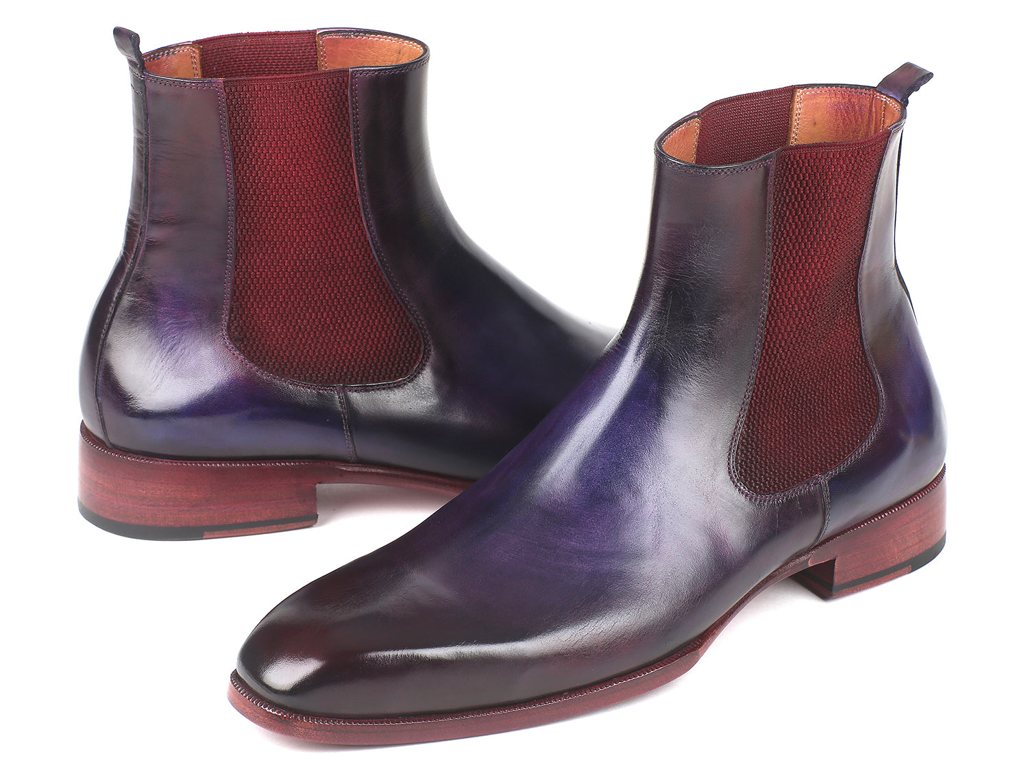 præmedicinering Normalisering vil beslutte Paul Parkman Navy & Purple Chelsea Boots (ID#BT552PUR) – PAUL PARKMAN® Handmade  Shoes