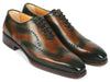 Paul Parkman Goodyear Welted Men's Brown & Green Oxford Shoes (ID#081-036)