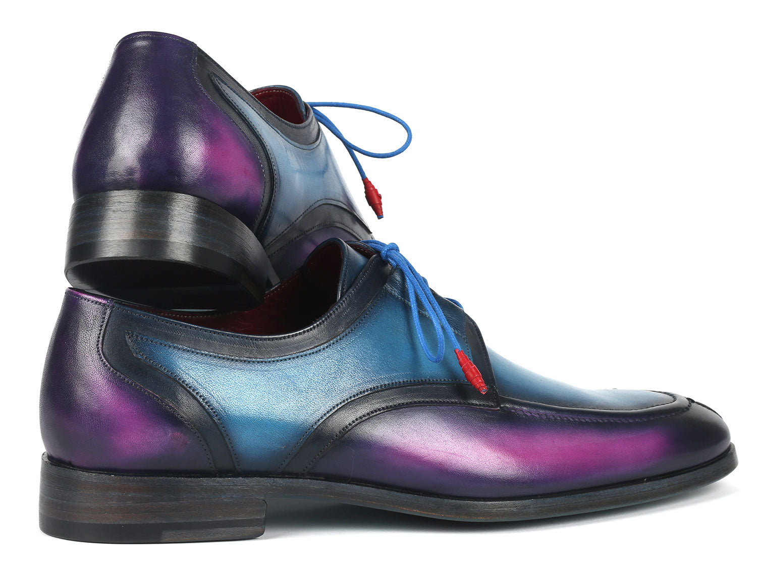 Paul Parkman Ghillie Lacing Blue & Purple Dress Shoes (ID#GU568BLP) EU 46 - US 12 / 12.5 Paul Parkman Ghillie Lacing Blue & Purple Dress Shoes (ID#GU568BLP) EU 46 - US 12 / 12.5