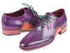 Paul Parkman Opanka Construction Purple Hand-Painted Oxfords (ID#OPK66KD)