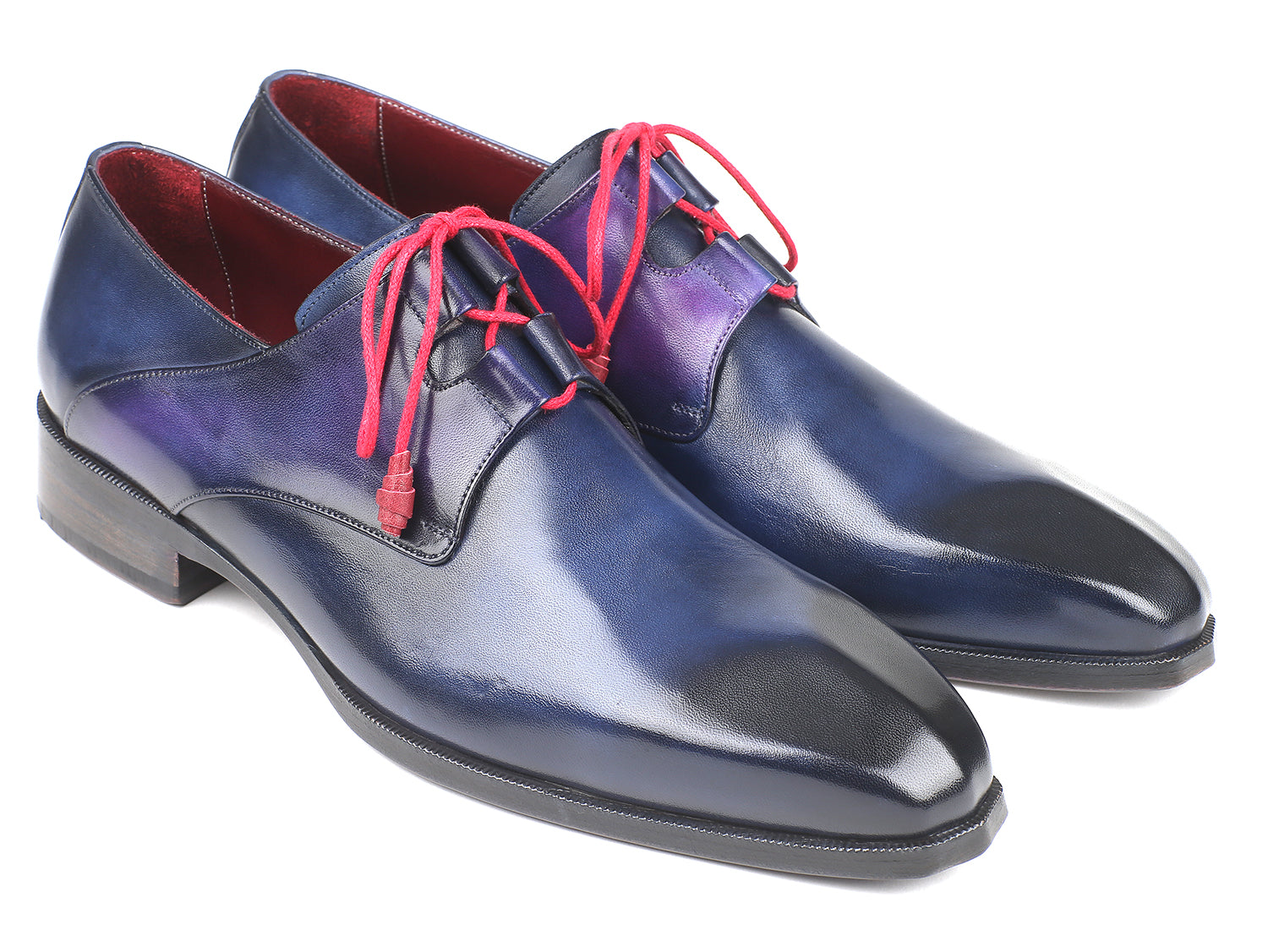 blue dress and red shoes Paul Parkman Ghillie Lacing Blue Dress Shoes (ID#GT511BLU) EU 43