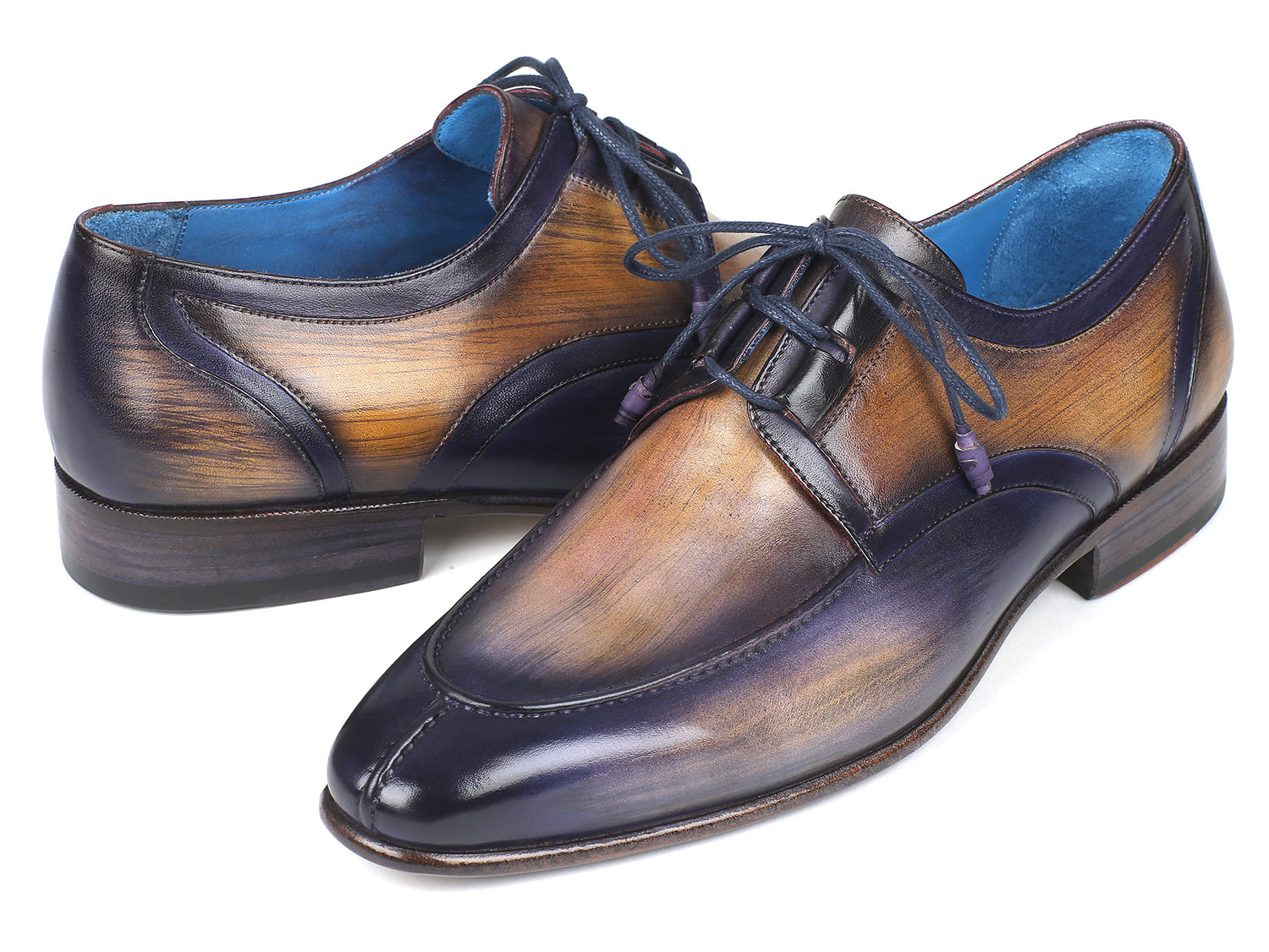 Paul Parkman Ghillie Lacing Camel & Purple Dress Shoes (ID#GU566PRP) EU 44 - US 10.5 / 11 Paul Parkman Ghillie Lacing Camel & Purple Dress Shoes (ID#GU566PRP) EU 44 - US 10.5 / 11