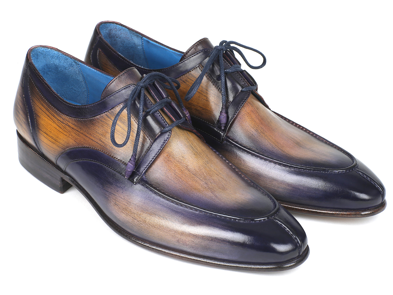 shoe color with purple dress Paul Parkman Ghillie Lacing Camel & Purple Dress Shoes (ID#GU566PRP) EU 44
