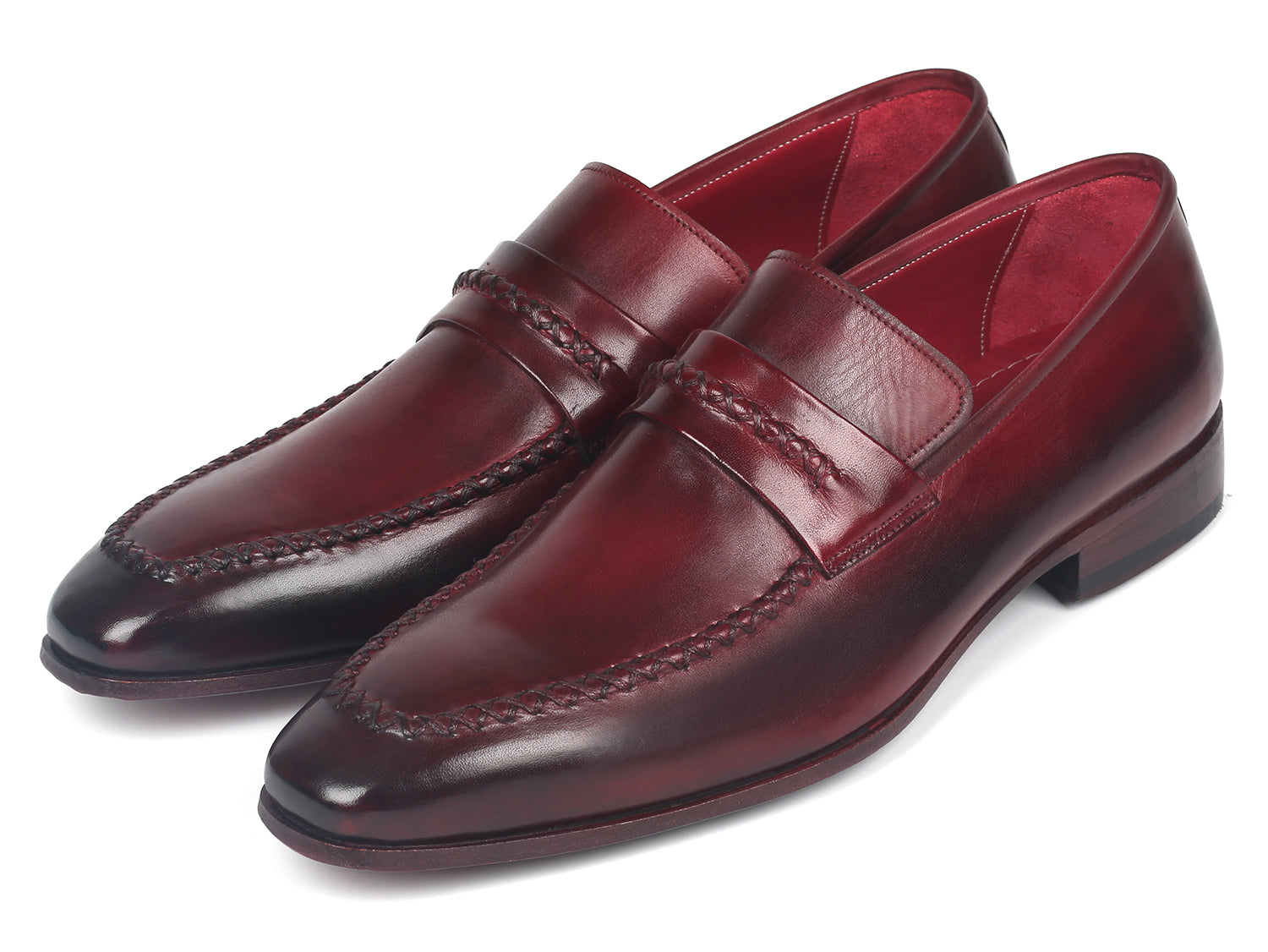 walvis Rimpelingen Kan worden berekend Paul Parkman Men's Loafers Bordeaux (ID#068-BRD) – PAUL PARKMAN® Handmade  Shoes