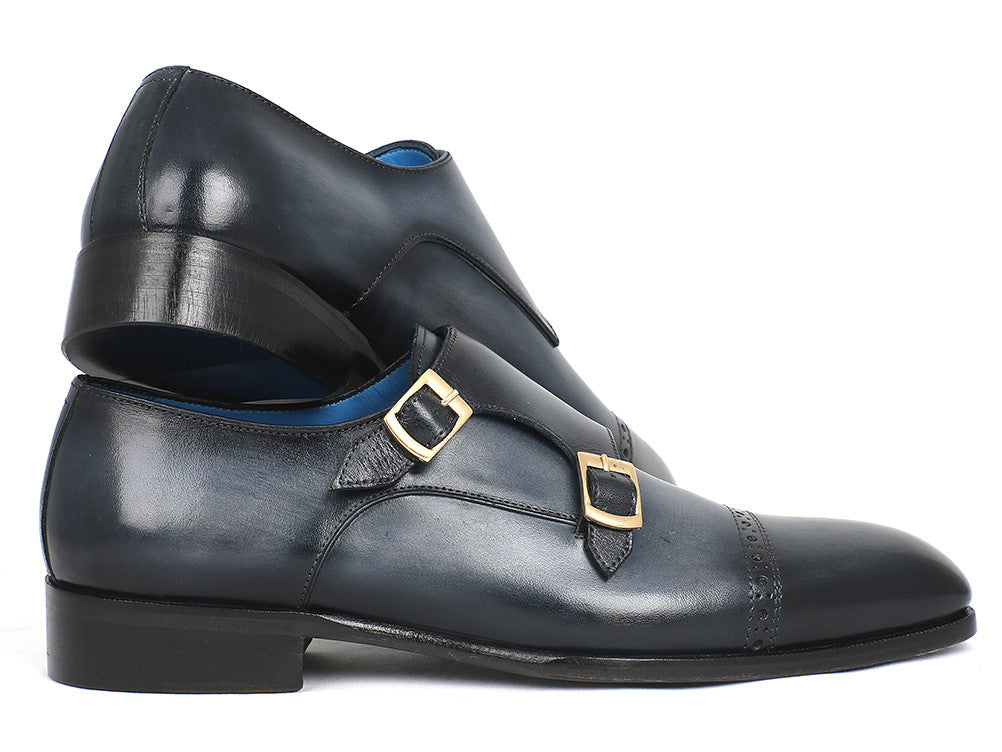 Paul Parkman Captoe Double Monkstraps Brown - 0457-BRW