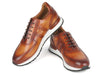 Paul Parkman Men's Brown Hand-Painted Sneakers (ID#LP208BRW)