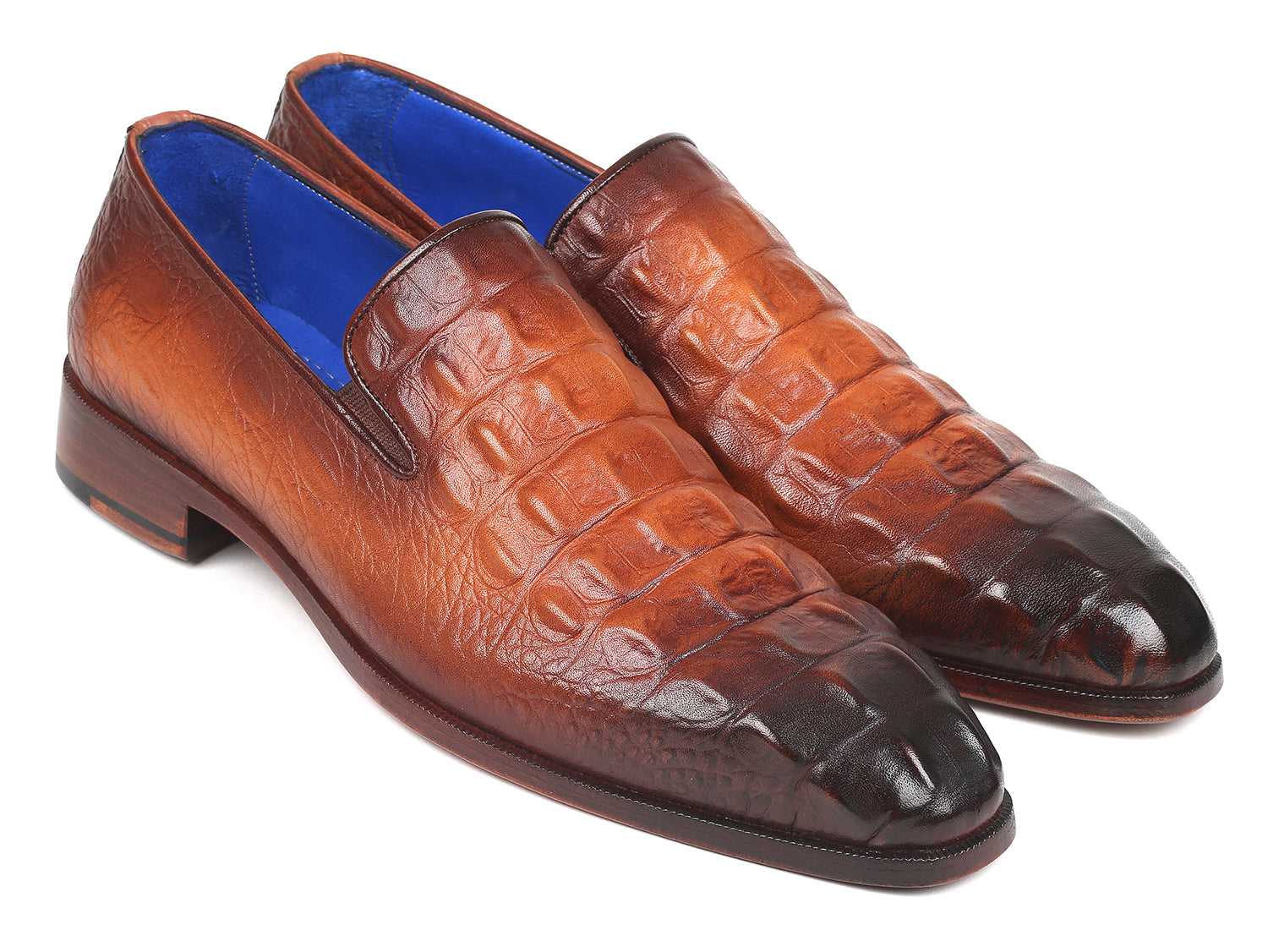 Handmade Men Crocodile Leather Brown Bit Loafer Shoes Peas -  Norway