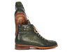 Paul Parkman Men's Green Croco Embossed Leather Boots (12811-GRN)