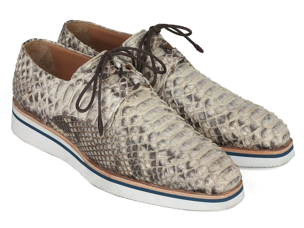 Paul Parkman Men's Smart Casual Shoes Natural Python Skin (ID#186-PYT-NAT)