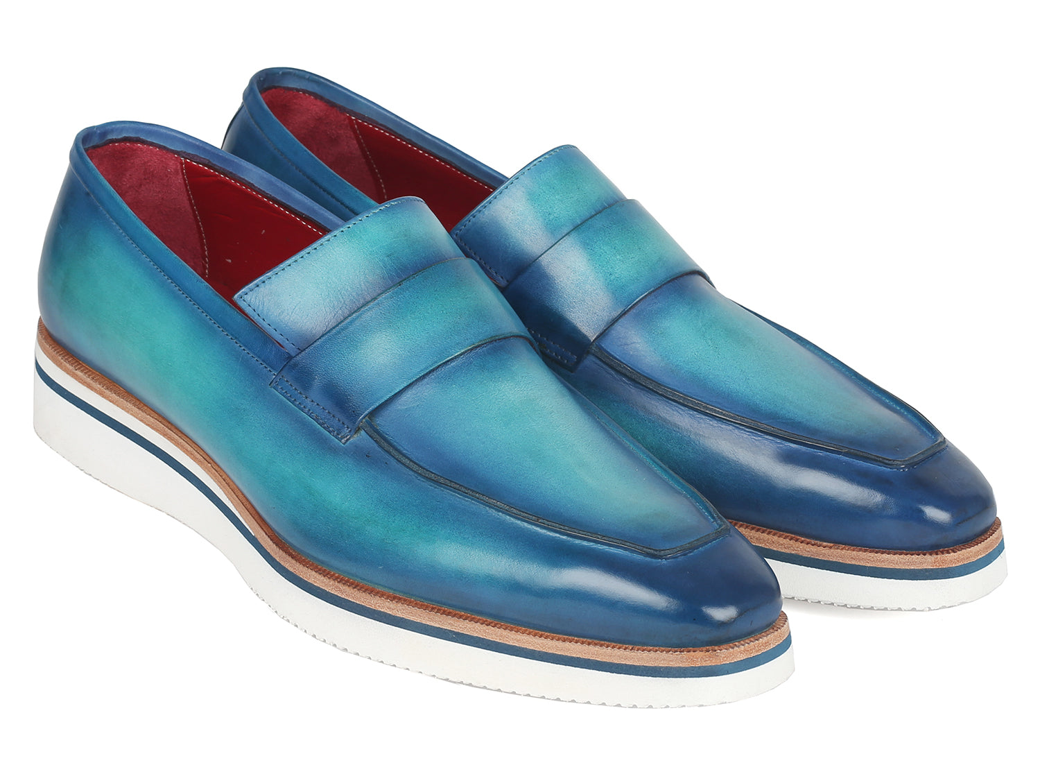 Paul Parkman Men's Smart Casual Loafers Blue (ID#183-BLU-TRQ) EU 43 - US 9.5 / 10 Paul Parkman Men's Smart Casual Loafers Blue (ID#183-BLU-TRQ) EU 43 - US 9.5 / 10