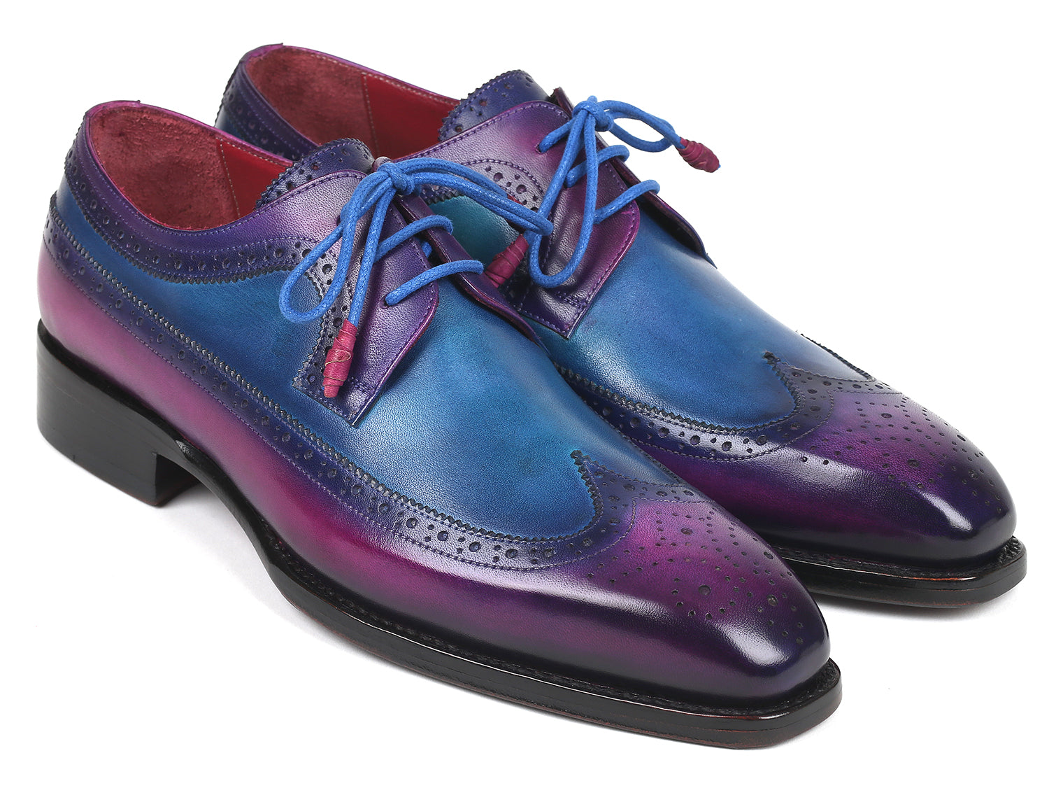 blue dress with purple shoes Purple Wedding Shoes and Argyle Socks